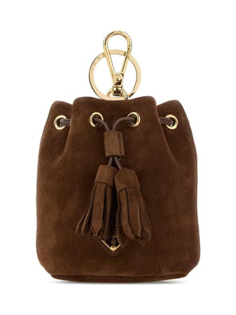 Prada Chocolate Suede Pouch