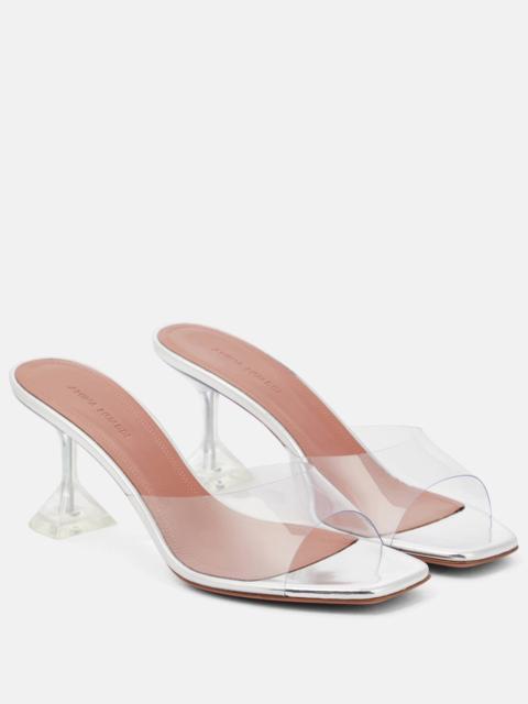 Amina Muaddi Lupita leather wedge mules