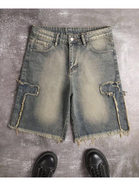 Other Designers VIBE - OPIUM Denim washed jorts shorts
