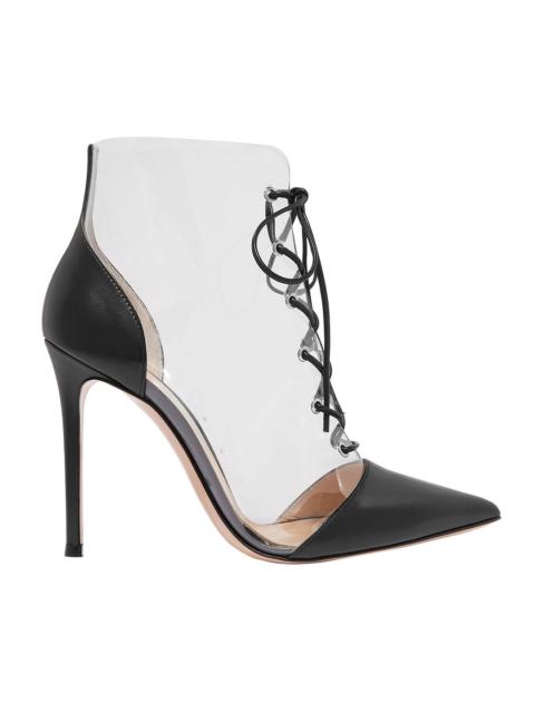 Gianvito Rossi Lace-up leather-paneled PVC ankle boots