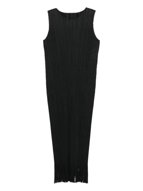 Pleats Please Issey Miyake Wave pleated-fringe midi dress