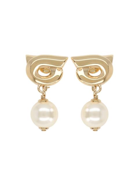 FERRAGAMO "hook" Earrings With Pearls
