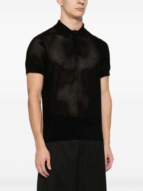 DRIES VAN NOTEN Men See-Through Polo Shirt