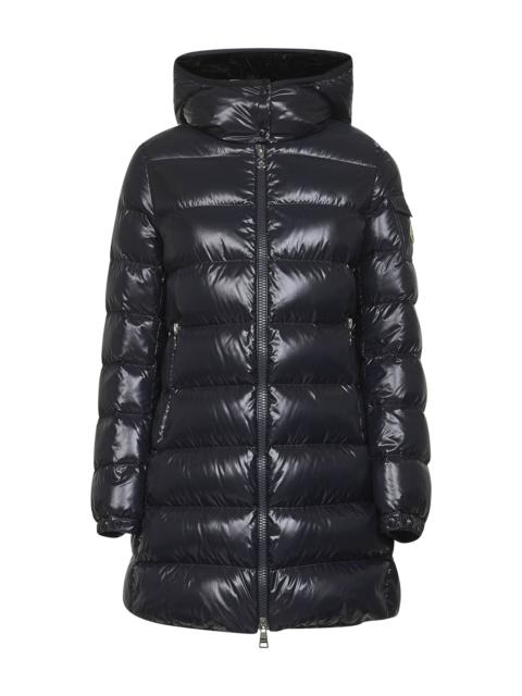 Moncler Women Blue Courcelles Midi Hooded Down Jacket