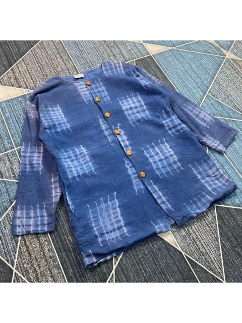 Other Designers Vintage - ART INDIA STYLE INDIGO BLUE SHIRT JACKET