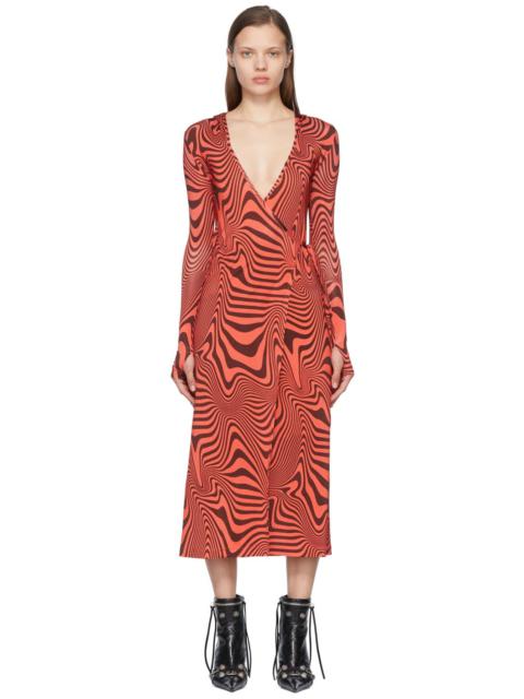 Marine Serre SSENSE Exclusive Red Viscose Robe