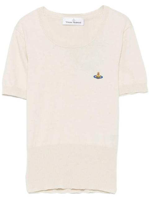 Vivienne Westwood Bea Orb-Embroidered Short-Sleeve Top Women