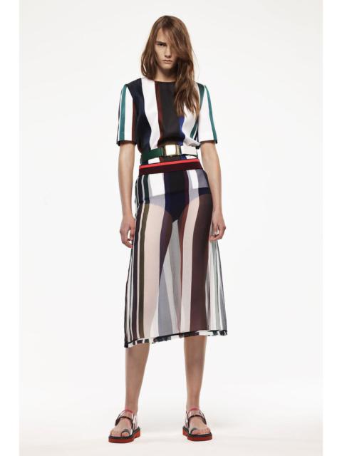 Marni Marni Italy Sheer Chiffon Midi Skirt