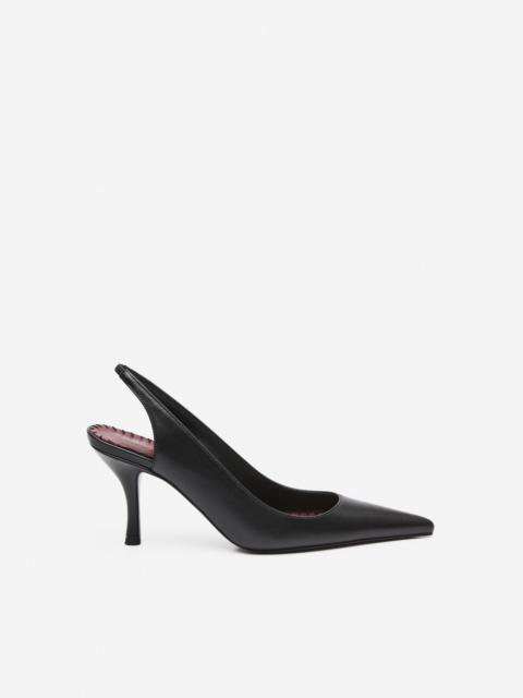 MAGDA BUTRYM Low slingback pumps in black leather