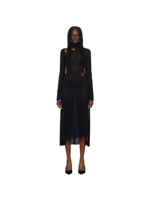 Victoria Beckham Black Cutout Midi Dress