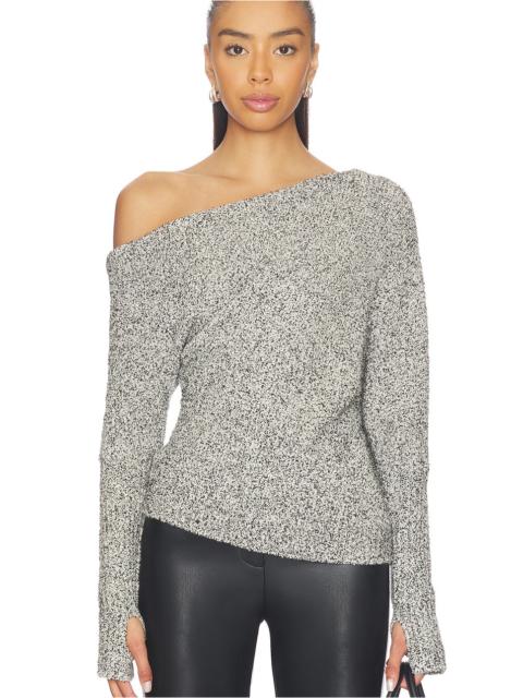 Enza Costa Boucle Knit Slouch Sweater