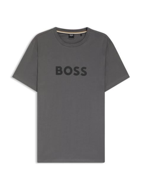BOSS COTTON-JERSEY T-SHIRT WITH LOGO PRINT