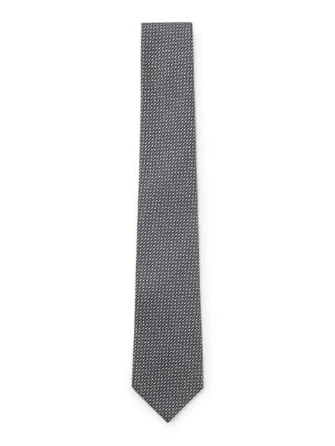 BOSS DIAGONAL-STRIPE TIE IN ITALIAN SILK JACQUARD