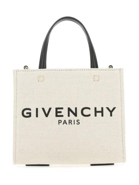 GIVENCHY Ivory Canvas Mini G-Tote Handbag