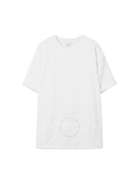 Burberry Burberry White Willesden Check Cotton T-Shirt