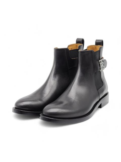Burberry Luke TB Buckle Leather Chelsea Boot Black 41.5 8.5US $1050