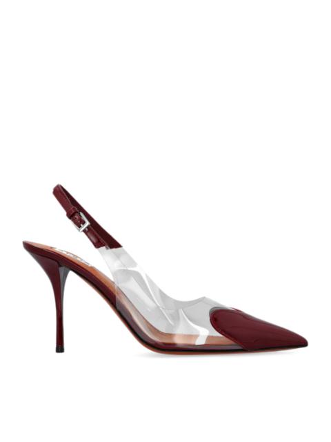 Alaïa LE CŒUR SLINGBACKS IN PATENT CALFSKIN