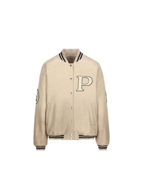 Prada Prada Padded Leather Varsity Jacket Women