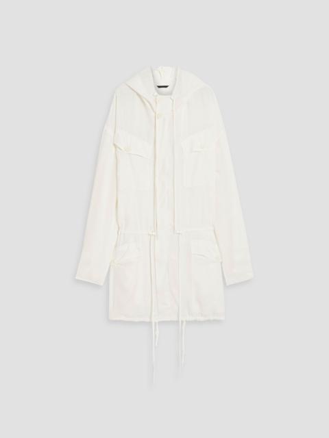Maison Margiela Cupro-blend hooded parka