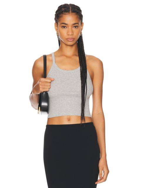 ÉTERNE Cropped Rib Tank Top