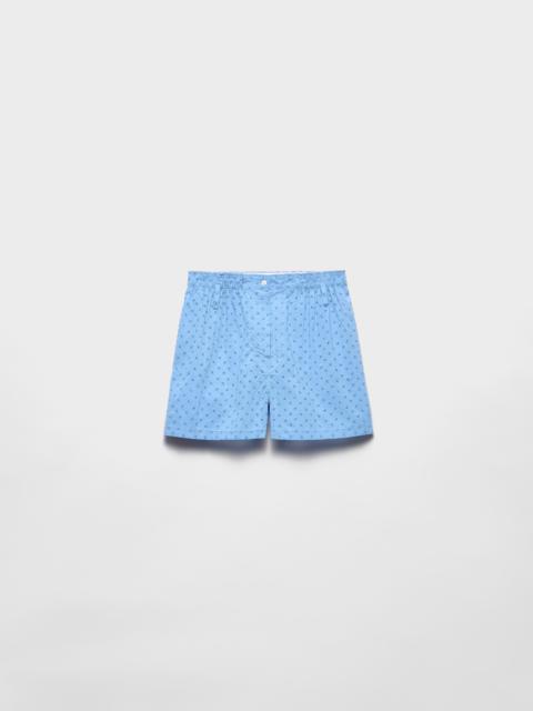 Prada Eyelet lace Bermudas