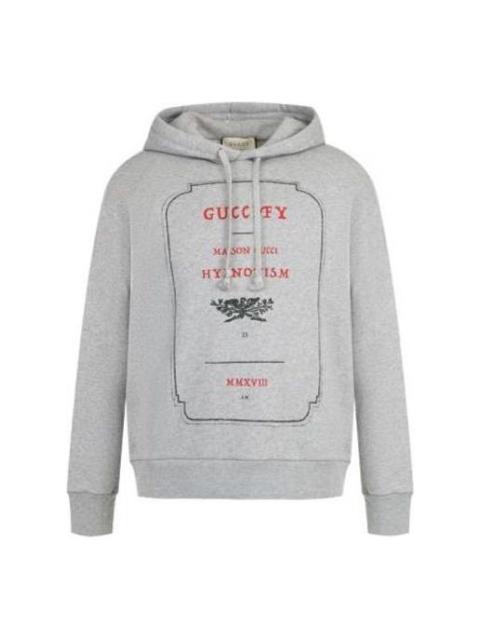 GUCCI Gucci Hypnotism Graphic Hooded Sweatshirt 'Grey' 475374-X3N44-1672