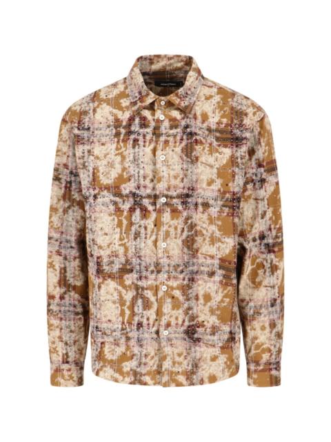 DSQUARED2 'BLEACHED SPARKLY CHECK' SHIRT