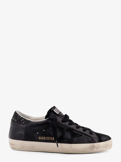Golden Goose Golden Goose Deluxe Brand Super-Star Classic With List Low-Top Sneakers With Suede Inserts And Glitt