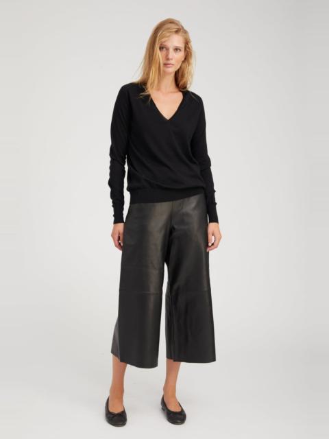 SPRWMN BLACK LEATHER CULOTTE