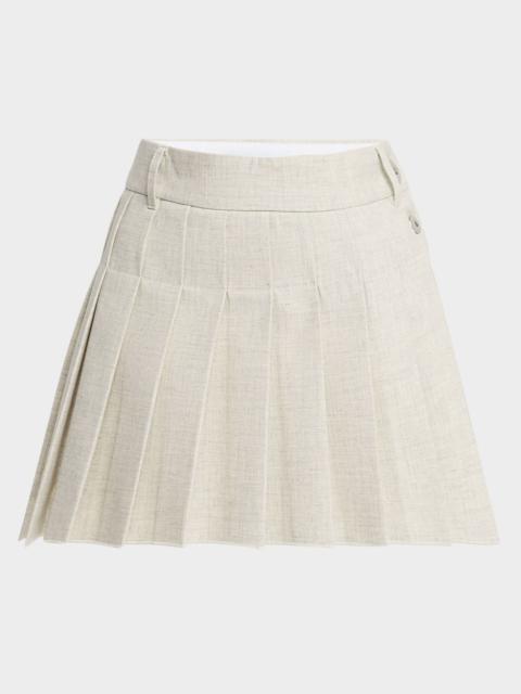 rabanne Pleated Button-Down Mini Skirt