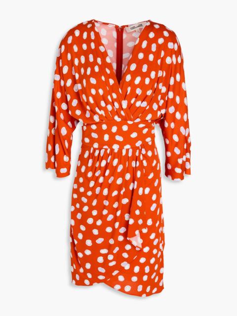 DIANE VON FURSTENBERG Barrington wrap-effect printed jersey mini dress