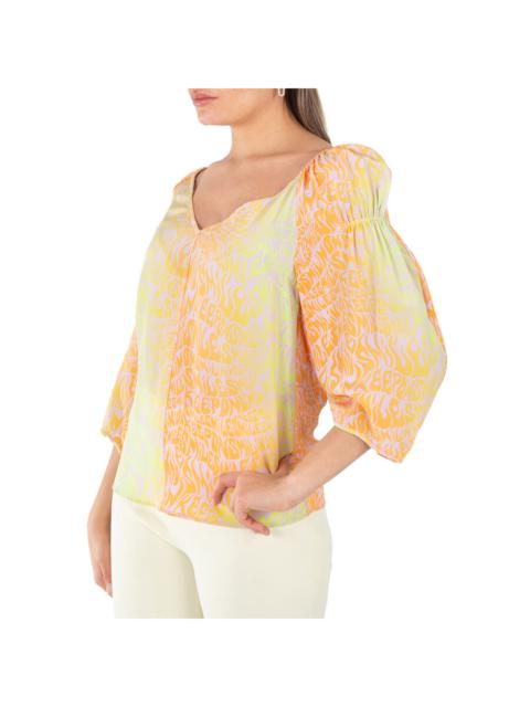 Stella McCartney Stella McCartney Ladies Purple Tie-Dyed V-Neck Blouse