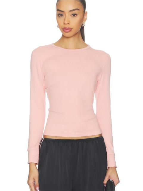 DONNI. The Baby Rib Scallop Long Sleeve