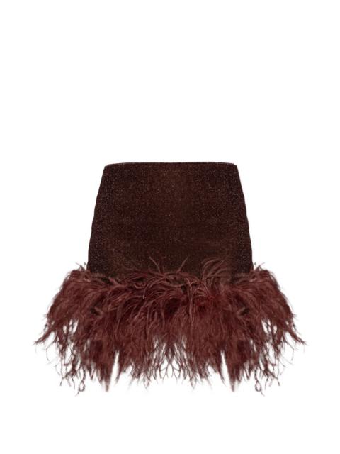 Oséree feather mini skirt