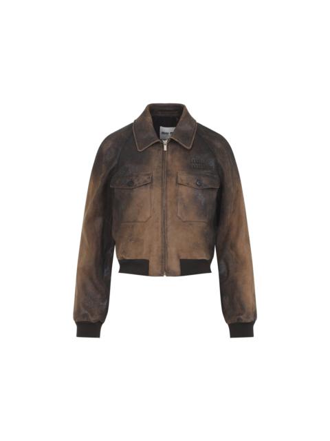 Miu Miu Miu Miu Lamb Leather Jacket Women