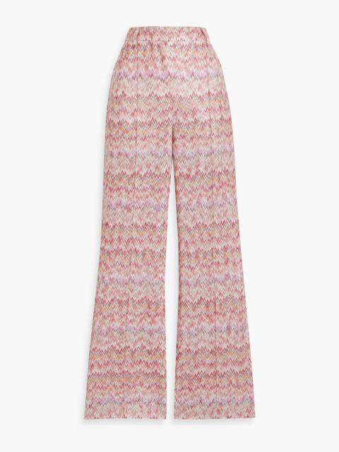 Missoni Metallic crochet-knit flared pants