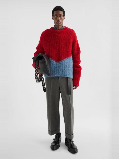 Wool Blend Crew-Neck Sweater