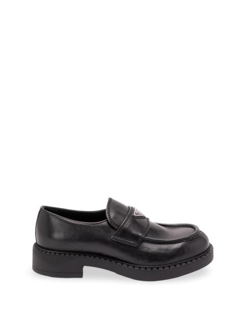 Prada Prada Men Chocolate Leather Loafers
