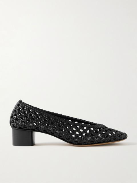 LE MONDE BÉRYL Woven leather pumps Black