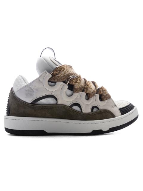 Lanvin CURB SNEAKERS - WHITE/KHAKI