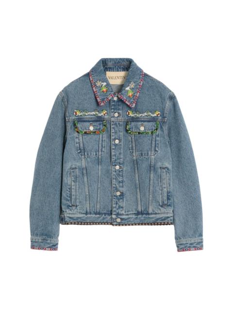 Valentino Embroidered denim jacket