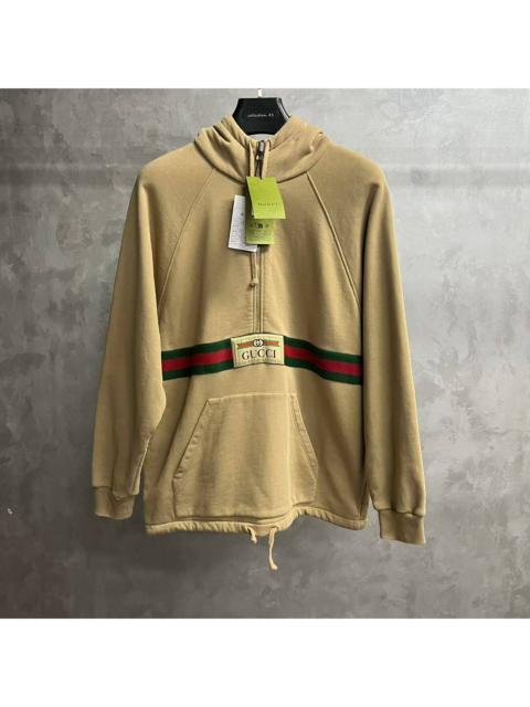 GUCCI Gucci Meteor Letter Print Zip-Up Sweater
