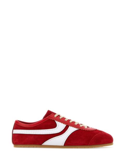 Dries Van Noten Red suede sneakers