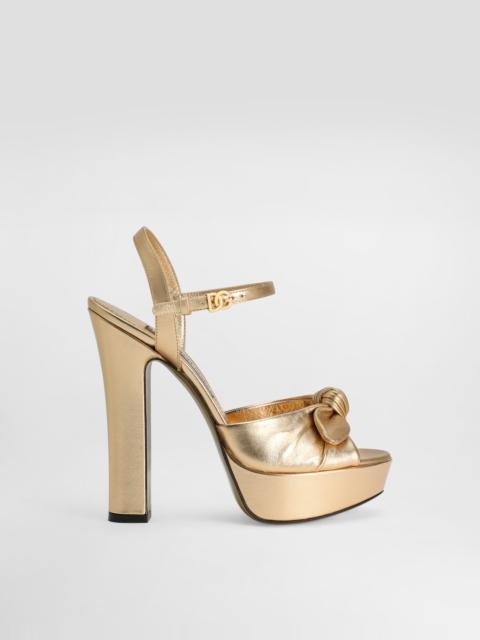 Dolce & Gabbana Mordoré nappa leather sandals