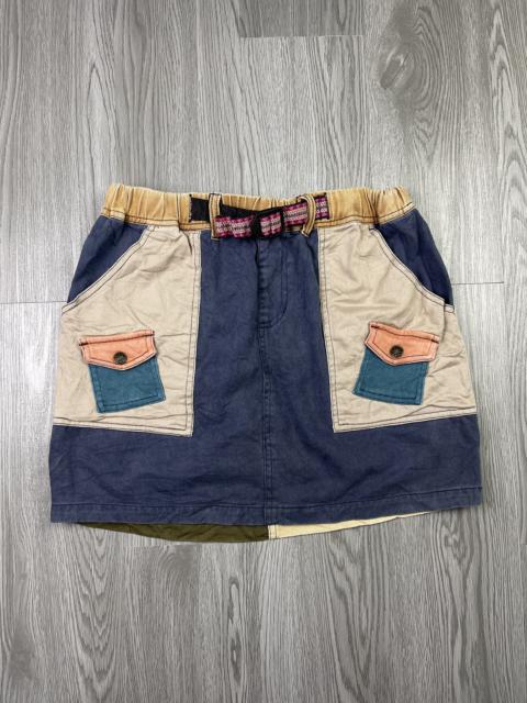 Other Designers Japanese Brand - Multi block color utilites belted waist mini skirt