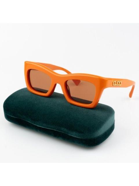 GUCCI NEW Gucci GG1773S 004 Orange Brown Cat Eye Unisex Sunglasses