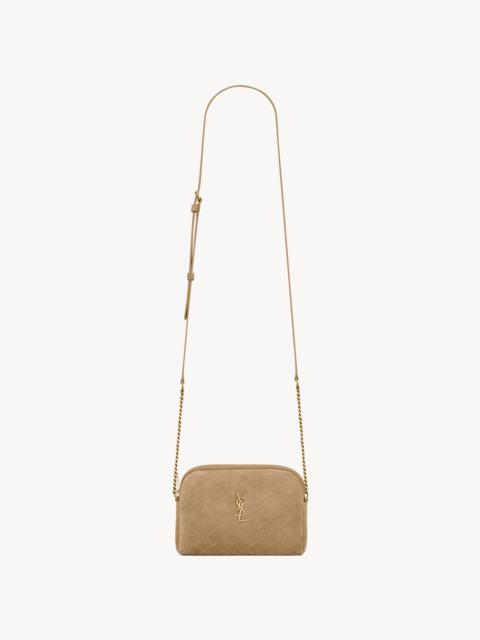 SAINT LAURENT GABY ZIPPED POUCH IN SUEDE