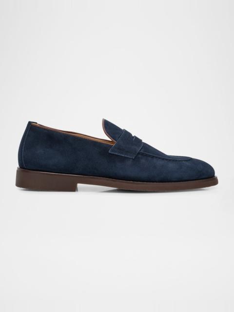 Brunello Cucinelli Men's Suede Penny Loafers