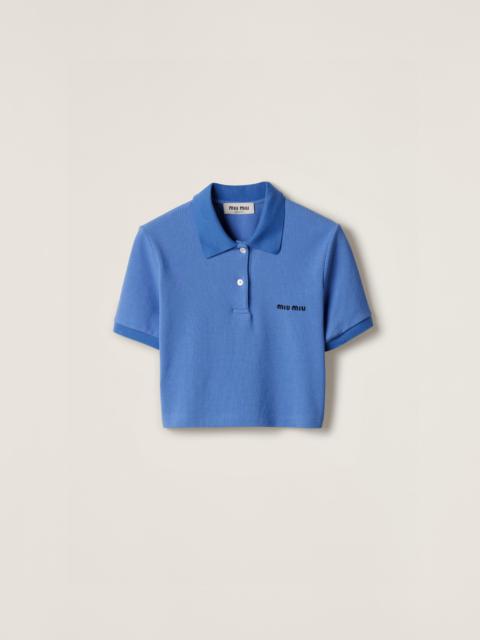 Miu Miu Cotton piqué polo shirt
