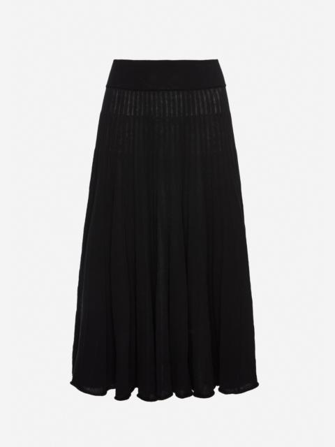 MAGDA BUTRYM Pleated knit skirt in black